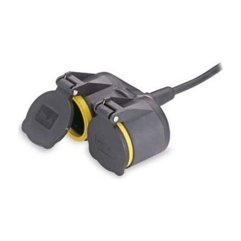 Doble enchufe con tapas para engarzar cable IP44 GSC 0503302 (1/3)