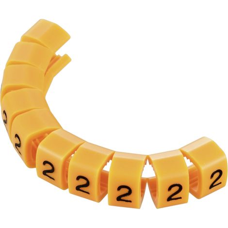 TRU COMPONENTS TC-MB2/2203 Clip de marquage Impression 2 Plage de Ø extérieur 4 à 5.10 mm S021511 (1/2)