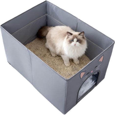 Bac À Litière Portable pour Chats Toilette Portable imperméable et bac à litière d'extérieur Pour Chatons, Chats Et Animaux, Intérieur, Maison, , Extérieur, Camping-Car, Voiture, Camp (1/5)