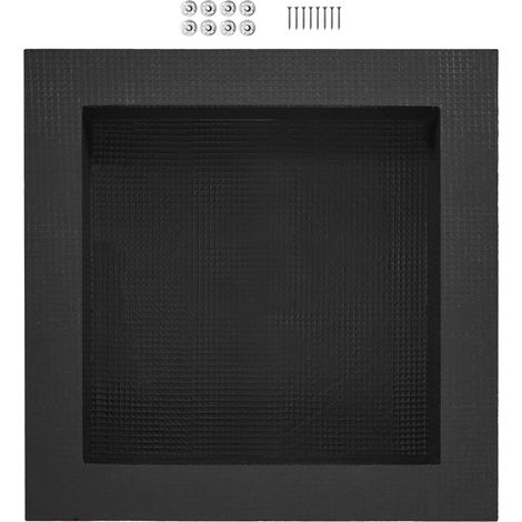 Mophorn Nicho de ducha listo para colocar azulejos, 40,64 x 40,64 cm, organizador de pared con esquinas cuadradas, nicho de almacenamiento de jabón empotrado con un solo estante para baño
