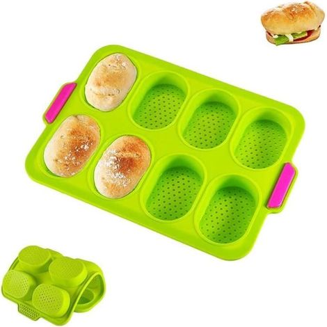 Moule à Gâteau - Non spécifié - 8 Grilles - Silicone de qualité alimentaire - Vert - Anti-adhésif