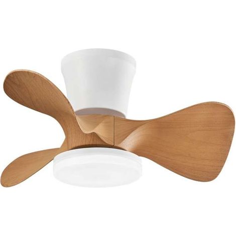 Ventilador a techo modelo Siux, 3 palas acabado blanco/madera, 25cm(alto) 56cm(ancho) 56cm(fondo) . (1/5)