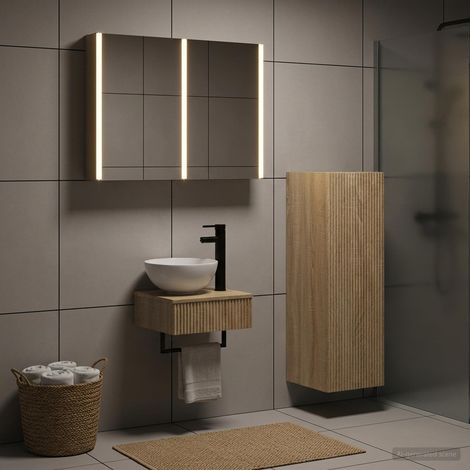 vidaXL Bathroom Cabinet Set 4 pcs Sonoma Oak Engineered Wood (1/5)