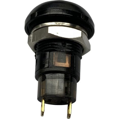 Lot de 3 interrupteurs à bouton-poussoir étanches marche/arrêt SPST 2A IP67, 12 mm, noir (1/5)