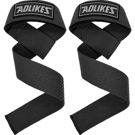 (Noir) Paire de bracelets de musculation antidérapants en silicone (1/5)