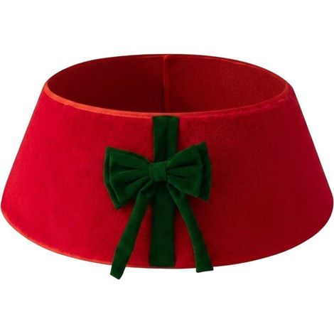 CCYKXA Plüschiger roter Samt-Weihnachtsbaumkragen, Baumdecke für künstliche Weihnachtsbäume, Weihnachtsbaumdekoration (1/5)