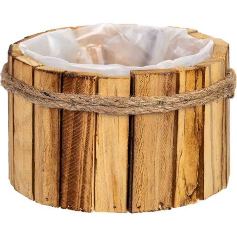 Cesto redondo de madera 15x15x9h cm (1/5)