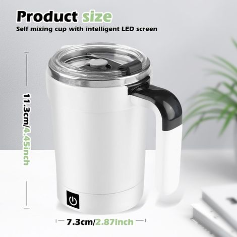 Tazza da caffè automescolante, tazza da caffè magnetica ricaricabile, tazza con mescolamento automatico, tazza da caffè automescolante, tazza da caffè magnetica, ricaricabile tramite USB, per il tè (1/4)