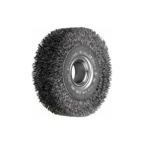 PFERD TOOLS Rundbürste breit ungezopft RBU Ø100x28xvariable Bohrung Stahl-Draht-Ø0,30 Schleifbock (1/4)
