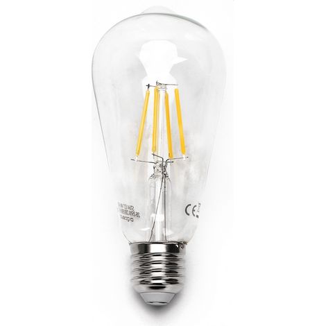 Lampadina Led a Filamento E27 ST64 4W Bianco caldo 2700K Aigostar