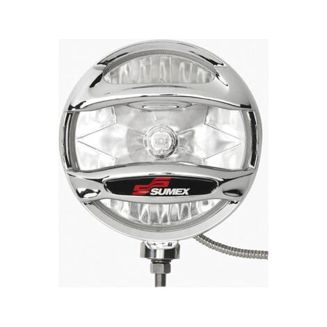 2 Phares Additionnels 4x4 - Longue Portee - D203mm - Chrome - H3 12V 55W 3700K (1/5)