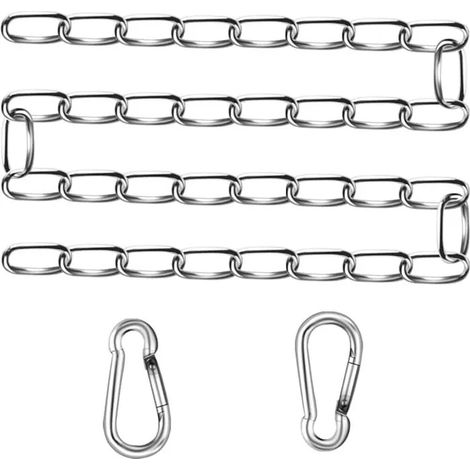 Chaîne en acier inoxydable 304, 1 mètre, pour clôtures, promenades et laisses pour chiens, charge maximale 70 kg, 3 mm (1/5)