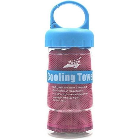 HONORNIC - Serviette rafraîchissante pour le sport avec bouteille intégrée, serviette rafraîchissante et durable, soulagement instantané de la chaleur, réutilisable.