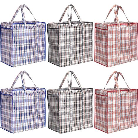 Aufbewahrungstasche – 1 Stück – Gewebtes Polypropylen – Reißverschluss – Für Bettwäsche und Kleidung – 50 x 50 x 30 cm (1/5)