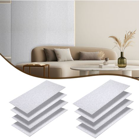 Wolketon Pannelli fonoassorbenti adesivi, set da 8 in feltro, 120 x 60 x 0,9 cm grigio, pannelli acustici con scanalature verticali (1/5)