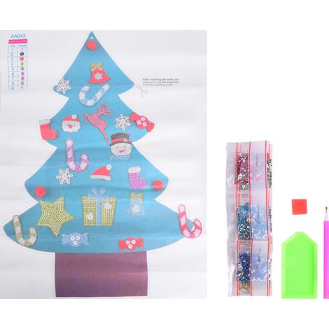 Déco de Noël DIY 5D Diamant Peinture Sticker mural Sapin Fenêtre Autocollant Arbre (1/5)