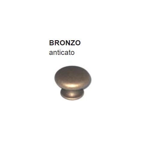 MASIDEF - 1 POMOLO IN OTTONE BRONZO ANTICATO D25