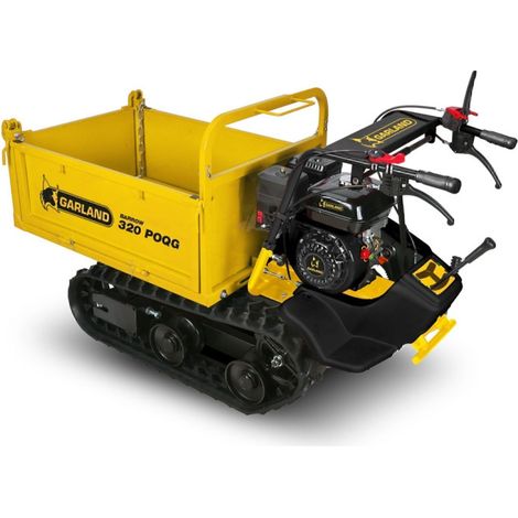Garland – Mini dumper à chenilles 320 kg – Moteur thermique 212 cm³ – Pour terrains accidentés – Acier inoxydable – Brouette motorisée - 320POQG-V23