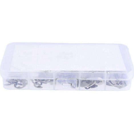 Kit d'assortiment de 120 rondelles circlips en acier inoxydable 304 pour fixation d'arbre (1/5)