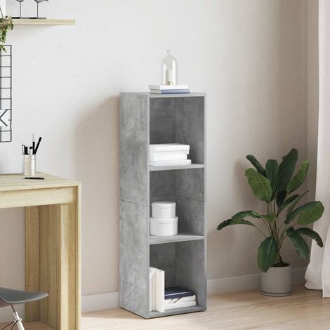 vidaXL Libreria/Mobile TV Grigio Cemento 36x30x114cm Legno