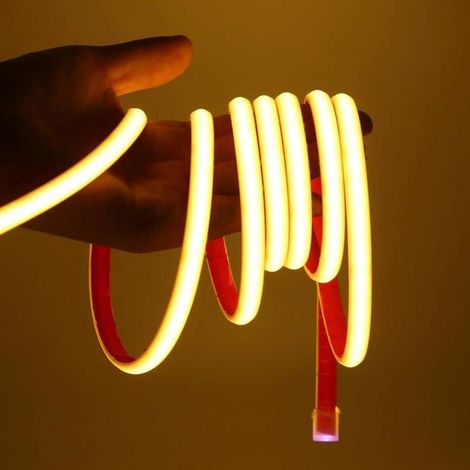 24V Cob Ruban Led,Ip68 Étanche 320 Leds/M Bande Led Neon,2Pin Silicone Flexible Découpable Néon Bande Led Pour Extérieur Mai[CA299] (1/5)