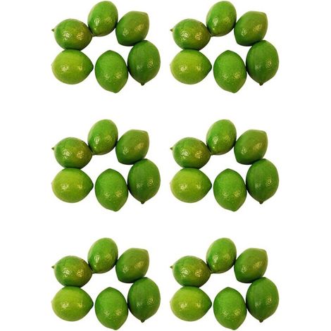 36 x Limones artificiales de plástico realistas y de aspecto natural, ideales para decoración del hogar.