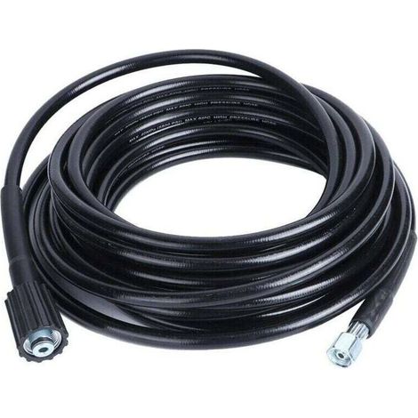 Tuyau pour Nettoyeur Haute Pression, Tuyau de Nettoyage à Filetage M14xM22 10 m, Garage Industriel pour Entreprise de Nettoyage de Voiture (1/4)