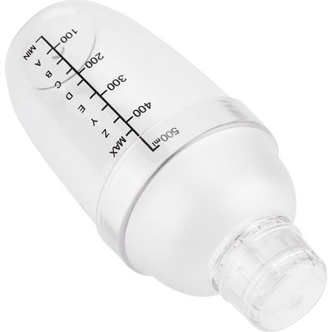 Auslaufsicherer, transparenter PC-Cocktailshaker mit Graduierung (500 ml) (1/5)