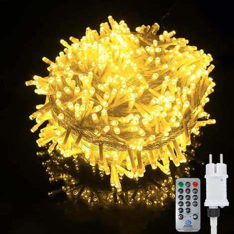 Guirlande Lumineuse Extérieure Eisregen, Rideau Lumineux Extérieur 4 m x 1 m, 8 Modes Guirlandes lumineuses d'extérieur et intérieur Fenêtre Noël Minuterie pour Mariage Fête Balcon Décoration (1/5)