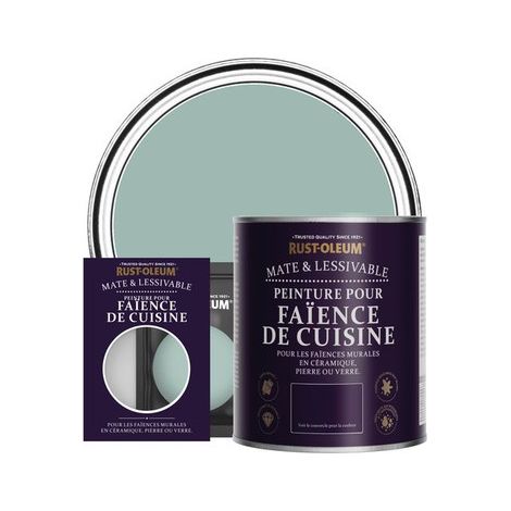 Peinture pour Faïence de Cuisine, Finition Mate - Bleu littoral (1/3)