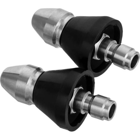 Buse Haute Pression pour Tuyau en Acier Inoxydable 2 Pièces eur Rapide 1/4 Pouce, Argenté, pour Nettoyage de Tuyaux et Entretien du Jardin (1/5)