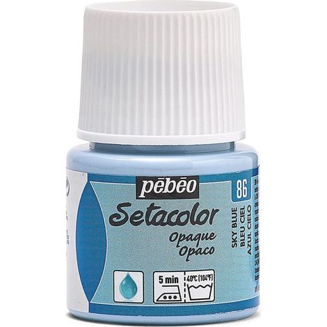Peinture textile - Pébéo - Setacolor opaque - Bleu ciel N°86 - 45ml - Mixte