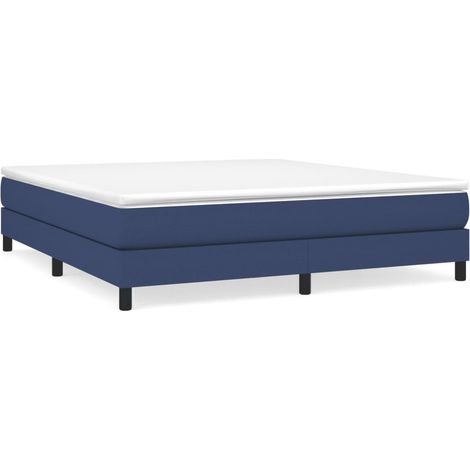 Maison Exclusive - Cama box spring con colchón tela azul 180x200 (1/5)