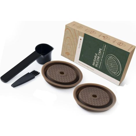 Reusable Silicone Coffee Capsule Lids (1 set) (1/5)