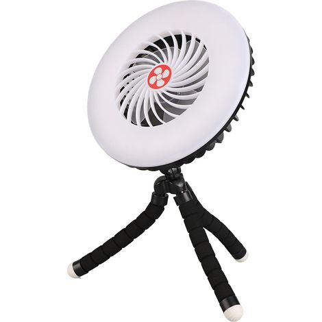 Tragbare Solar-Lüfterlampe mit 1200-mAh-Akku, Solarlade-Zeltlampe für Wanderungen und Stromausfälle (1/5)