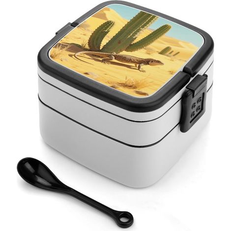 Boîte à bento empilable pour adultes, étanche, avec fermeture (1/5)