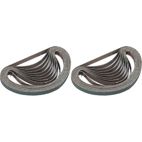 Lot de 20 courroies abrasives antistatiques, résistantes et lavables, longue durée pour le ponçage du bois, caoutchouc et métal (1/5)