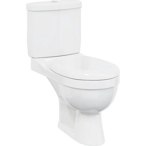 Toilettes blanches avec réservoir