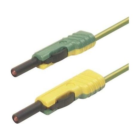 Hirschmann Test & Measurement MLB 100/1 V ge/gn Cavo di misura Spina a banana 4 mm Spina a banana 4 mm 1.00 m Giallo, V