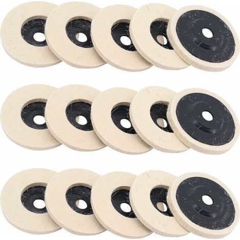Disque de Polissage, 15 Pcs 4 Pouce 100mm Laine Disque de Polissage pour Meuleuse d'angle—— (1/5)