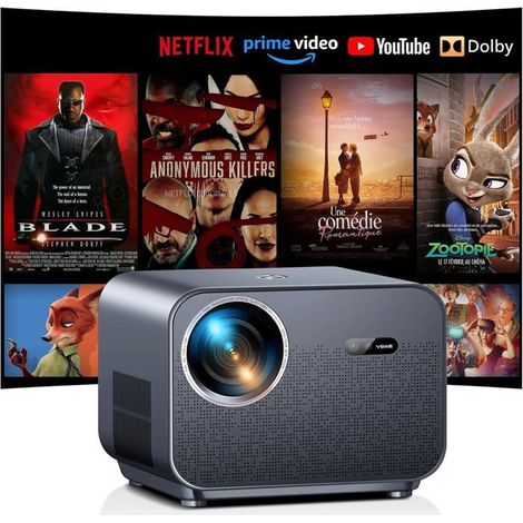 Vidéoprojecteur 4K - ZIG-ZAG TERRITOIRES - VGKE RD999 - 900 ANSI Lumens - WiFi-6 - Dolby Audio (1/5)