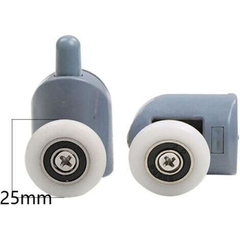 8 Pcs 25mm Galet Rouleau Roulette Roue pour Porte de Douche, Roulettes Coulissantes Porte Salle de Bain (1/4)