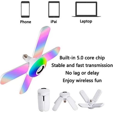 Plafonnier LED - AMPOULE - Étanche IP65 - Télécommande Bluetooth - Haut-parleur - Changement de couleur (1/4)