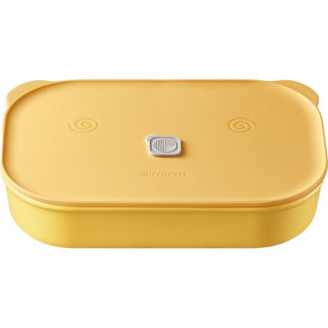 Recipiente cerámico para alimentos BUYDEEM de 1 L, modelo CT3008, color amarillo suave