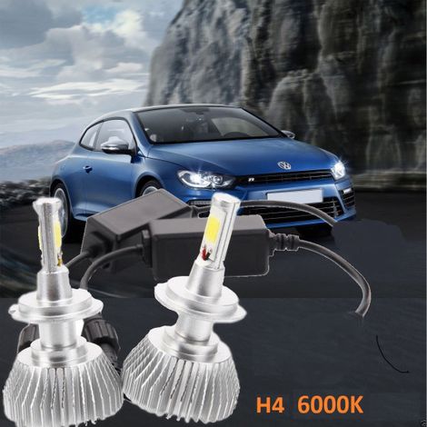 Kit H4 Cree Full Led Lamps 2800 Lumens 6000k 20w Led Driver White Light (1/3)