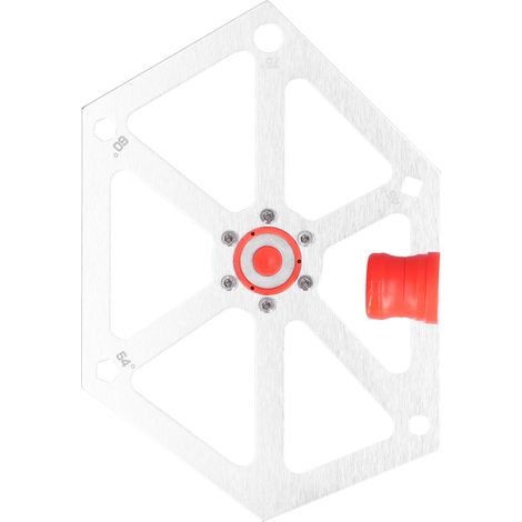 Équerre magnétique hexagonale en aluminium pour scie à table, réglage de coupe précis, outil de menuiserie argenté (1/5)