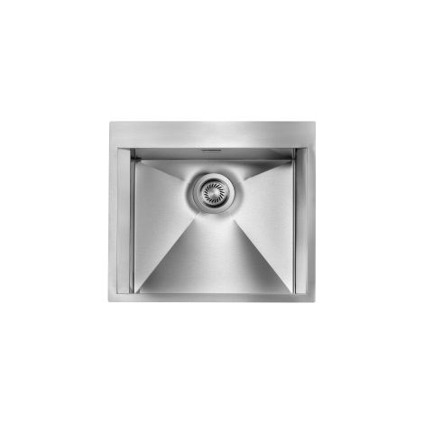 CM 015222X2012033 FOCUS MIX Lavello da Incasso Monovasaca Acciaio Inox Satinato 57 x 50 cm con Piletta Automatica colore Inox (1/5)