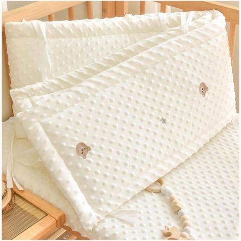 1 Tour de Lit, Maille respirante, Polyester, Lavable, Protection berceau, Bébé garçon fille
