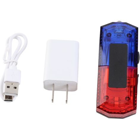 Ortviai Lampe clignotante LED pour épaule – Rouge et Bleu, rechargeable, haute luminosité, 11-13 h d'autonomie (1/5)