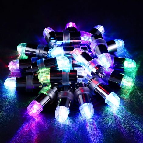 Lampes Led Ballons Lumière Décorative, Mini Led Lumineuses pour Décoration de Mariage, Fête, Anniversaire, Noël, Halloween Soirée- Blanc Chaud (30pcs multicolore) (1/5)